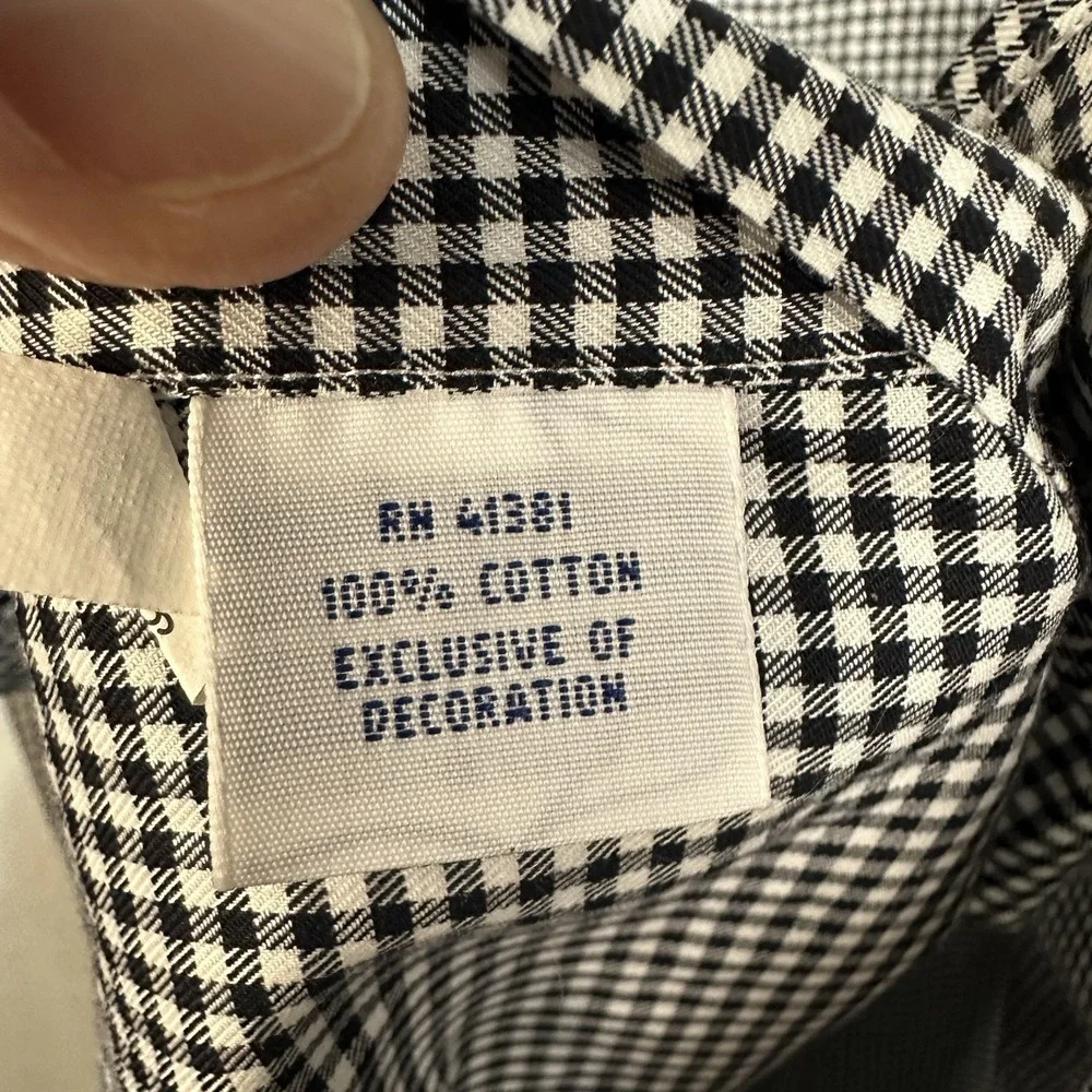 Polo Ralph Lauren Men's Large ButtonUp Long Sleeve Shirt Black & White Checkered